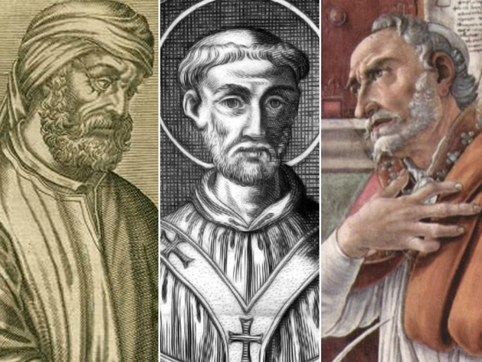 في روما القديمة لمعت شخصيات أفريقية منها الفيلسوف أوغسطينوس (يمين) والبابا غلاسيوس الأول (وسط) والكاتب ترتليان (مواقع إلكترونية)