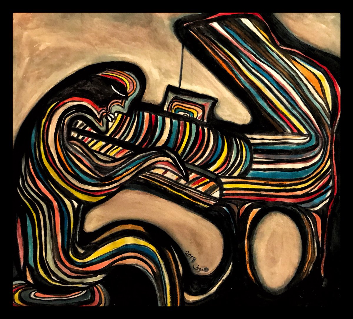 لوحة عافزة البياتنو/ ل (هنوف محمد)