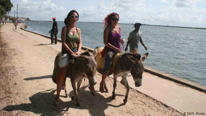 شعبية الحمير في كينيا هواء أنظف وضوضاء أقل يُمَكّن الحمار شباب الجزيرة من العمل كمرشدين سياحيين. ومن فوائد العيش على جزيرة يعتبر الحمار فيها وسيلة النقل الرئيسة، التمتع بالهواء النقي والهدوء.