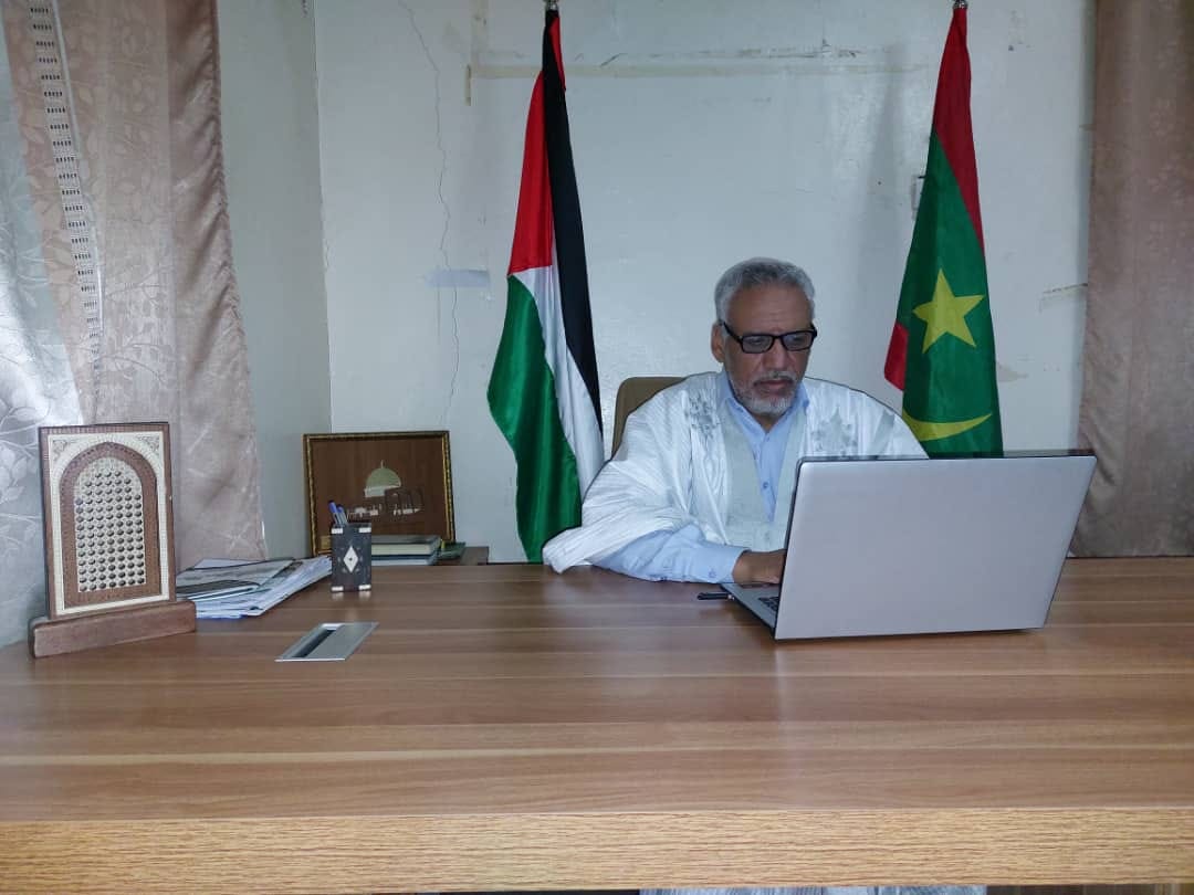 الأمين العام للرباط الوطني لنصرة الشعب الفلسطيني النائب البرلماني الشيخاني ولد بيب