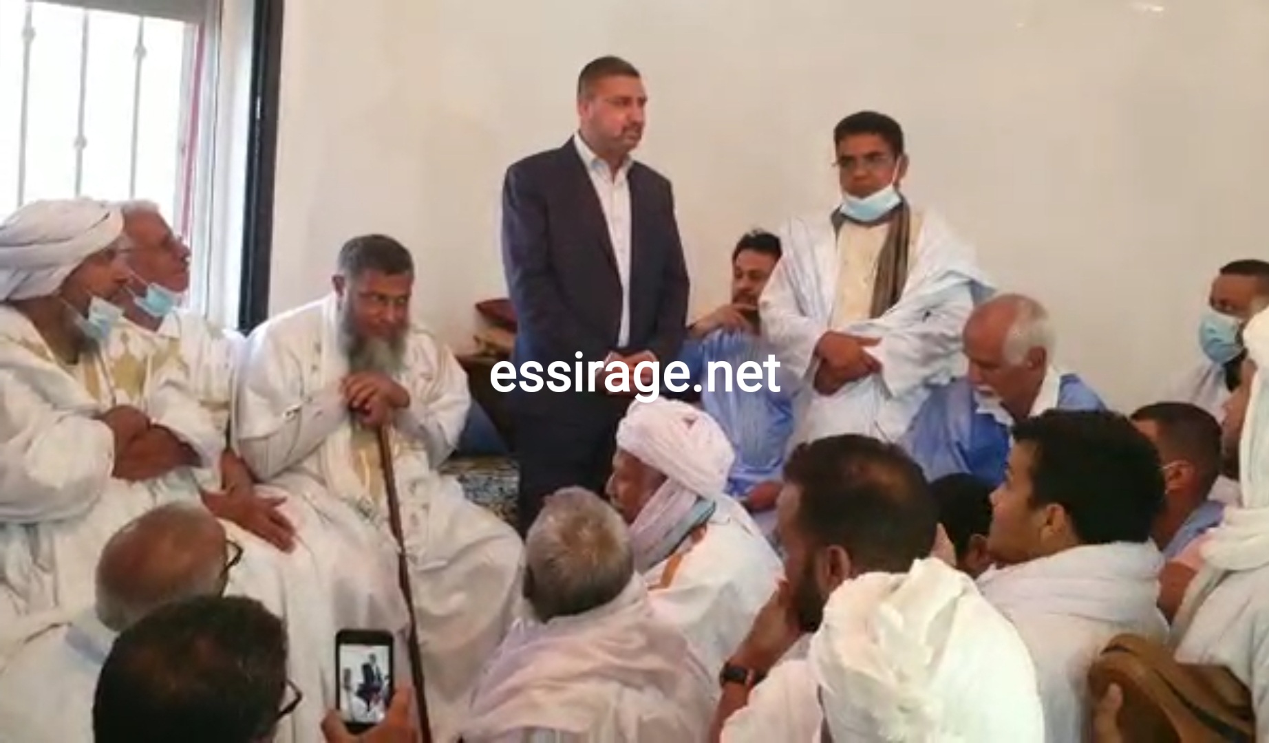 أبو زهري خلال كلمته في منزل الشيخ الددو