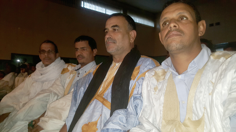 الشعراء: إبراهيم الأندلسي وحسني ولد شاش وجعفر كباد والبداع محمد نوح خلال الحفل